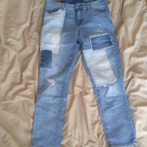 Gap Jeans with unique patchwork size 28